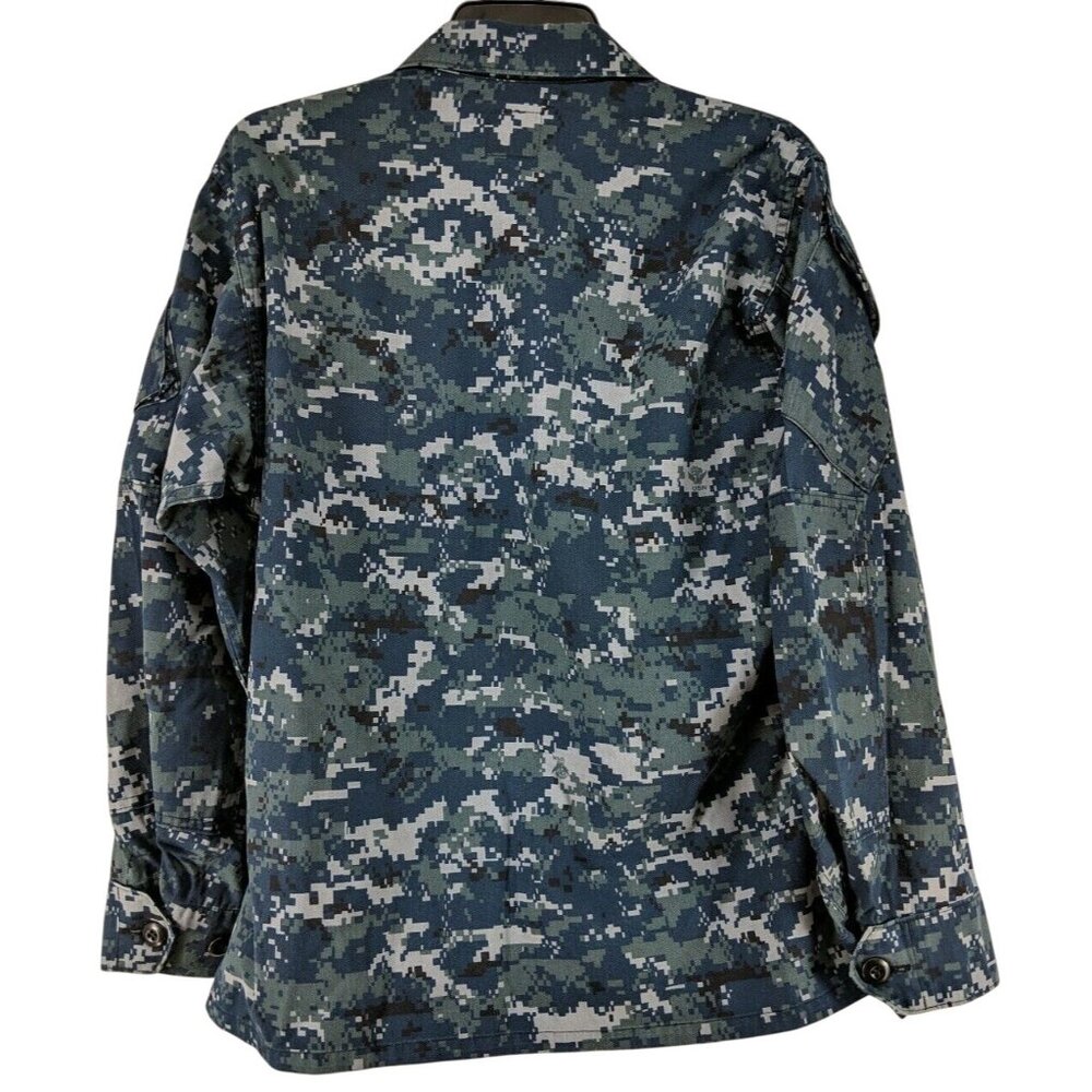 US Navy Digital Camo Working Blouse Women's Blue Size Small Short - Picture 4 of 7